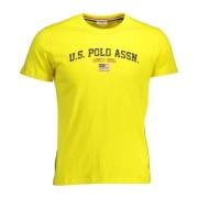 U.S. Polo Assn. Gul Logo T-shirt Crew Neck Yellow, Herr