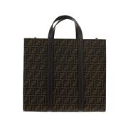 Fendi Ikonisk FF Print Tote Handväska Brown, Herr