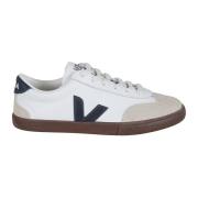 Veja Vita lädersneakers med mockadetalj White, Dam