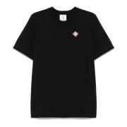 Casablanca Svart Bomull Logo T-shirt Polo Black, Herr