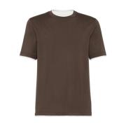 Brunello Cucinelli Klassisk T-tröja Brown, Herr