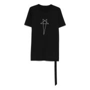 Rick Owens Svart Bomull T-shirt Level T Black, Herr