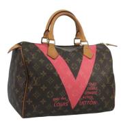 Louis Vuitton Vintage Pre-owned Canvas handvskor Brown, Dam