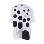 Comme des Garçons Vit Oversize T-shirt med Polka Dots White, Herr