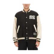 GCDS Varsity Bomber Jacket Black, Herr