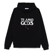 GCDS Svart Ti Amo Hoodie Black, Herr