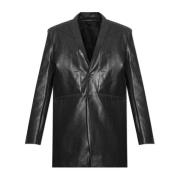 Rick Owens Läderjacka Lido Black, Herr