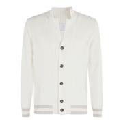 Eleventy Vit Bomull Cardigan Tröja White, Herr