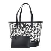 Armani Exchange Svart Shopper Väska Modern och mångsidig Black, Dam