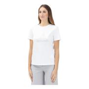 Max Mara Broderad vit T-shirt vår sommar White, Dam