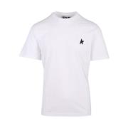 Golden Goose Stjärna Regular T-shirt i Optic White/Black White, Herr