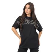 Disclaimer Bomull T-shirt med Strass Black, Dam