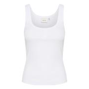 Gestuz Slim-fit Logo Top Bright White White, Dam