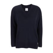 Allude V-Sweater Kollektion Blue, Dam