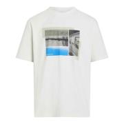 Calvin Klein Jeans Modernt Tryck Vit T-shirt White, Herr