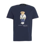 Polo Ralph Lauren Blå Tryckt T-shirt Slim Fit Blue, Herr