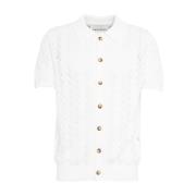 AMARÁNTO Vit Öppen Stickad Kofta Ss25 White, Herr