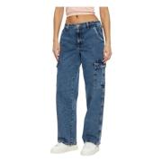 Guess Ekologisk Bomull Cargo Jeans Blue, Dam