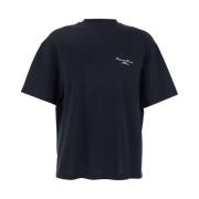 Emporio Armani Blå Crewneck T-shirt med Logobroderi Blue, Herr