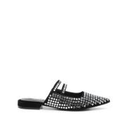 Liu Jo Svarta Platta Sandaler Remdetaljer Black, Dam