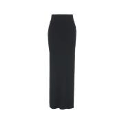 Thom Krom Svart High Waist Maxi Kjol Black, Dam