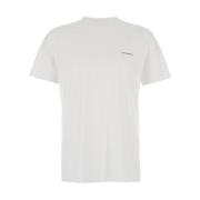 Emporio Armani Vit Logotyp T-shirt Bomullsblandning Man White, Herr