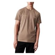 Calvin Klein Jeans Beige Bomull T-shirt, Kort Ärm Beige, Herr