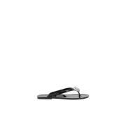 MACH & MACH Hjärta Juvel Flip Flops Black, Dam