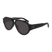 Bottega Veneta Stiliga Svarta Solglasögon Black, Unisex