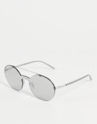 Emporio Armani – Solglasögon med runda glas-Silver