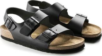 Birkenstock Women's Milano Natural Leather Narrow Black