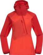 Bergans Women's Cecilie Light Wind Anorak Energy Red/Red Leaf