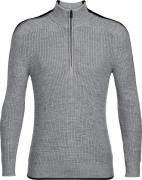 Men's Lodge Long Sleeve Half Zip Sweater GRITSTONE HTHR/BLACK