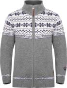 Gridarmor Women's Snøstjerne Full Zip Ullgenser  Mid Grey Melange