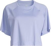 Casall Women's Laser Mesh Crop Tee Blueberry Mist