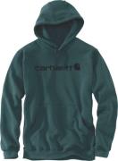 Carhartt Men's Signature Logo Hooded Sweatshirt Greenstone