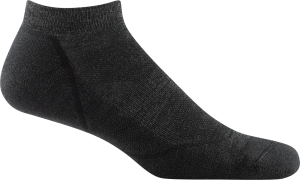 Darn Tough Men's Light Hiker No Show Lightweight with Cushion Black