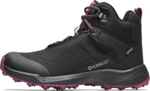 Icebug Women's Pace3 BUGrip GORE-TEX Black/Darkhibiscus