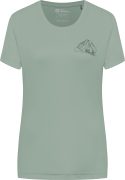 Jack Wolfskin Women's Peak Graphic T New Mountain Green Zinnia