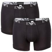 Armani Stretch Cotton Boxers Kalsonger 2P Svart bomull Medium Herr