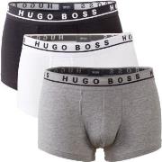 BOSS Kalsonger 3P Cotton Stretch Trunks Vit/Svart bomull Small Herr