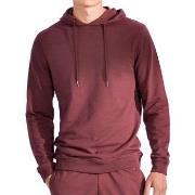 Bread and Boxers Organic Cotton Men Hooded Shirt 2P Vinröd Small Herr