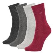 Calvin Klein Strumpor 4P Lola Crew Sparkle Sock Gift Box Röd/Grå One S...