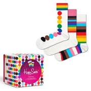 Happy socks Strumpor 3P Pride Print Gift Box Vit bomull Strl 41/46