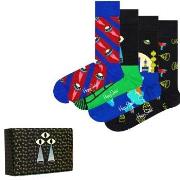 Happy socks Strumpor 4P Space Socks Gift Box Svart bomull Strl 41/46