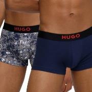 HUGO Kalsonger 2P Brother Trunk Blå/Vit bomull Medium Herr