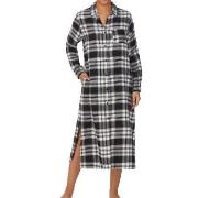 DKNY Just Checking In Maxi Sleepshirt Long Sleeve Svart/Rutig Large Da...