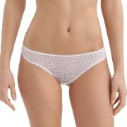 DKNY Trosor Modern Lace Trim Thong Vit nylon Medium Dam