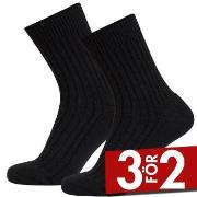 Claudio Strumpor 2P Wool Terry Socks Svart Strl 40/43 Herr