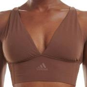 adidas BH BOS Smart Micro 720 Seamless Plunge Bra Mörkbrun polyamid Sm...